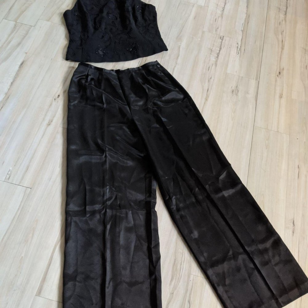 Vintage Plaza‎ South Women’s Suit Set Tank Top Pant